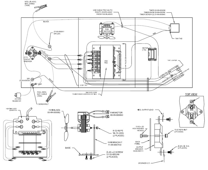 CXC-7600 Midtronics Battery Charger Parts List